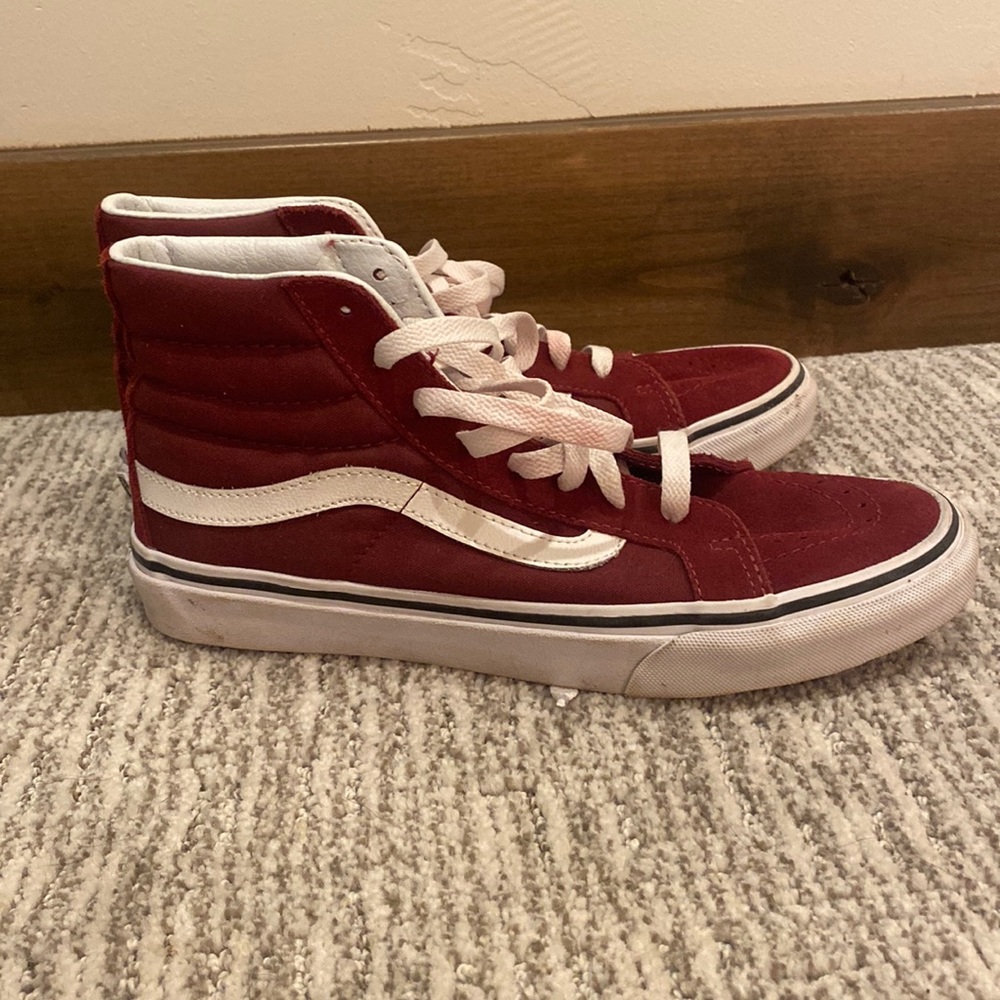 BNWOT Maroon vans size women’s 8 mens 6.5